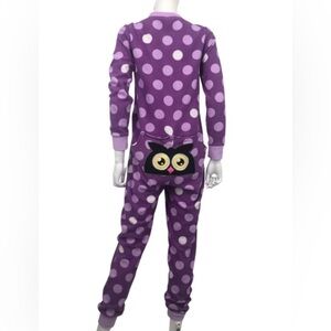 Whimsical Owl Face Polka Dot Fleece Onesie